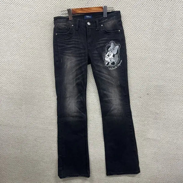 [BUNJANG] Disney Minnie Mouse Bootcut Denim Jeans / 디즈니 부츠컷 스판 미니마우스 데님 청바지 67 D07731