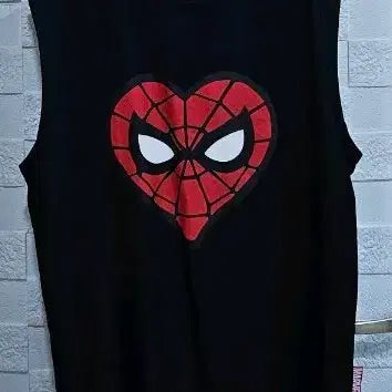 [BUNJANG] Marvel Spider-Man Heart Tank Top Black 3XL / (R)마블 스파이더맨 하트 나시티 검정 3XL