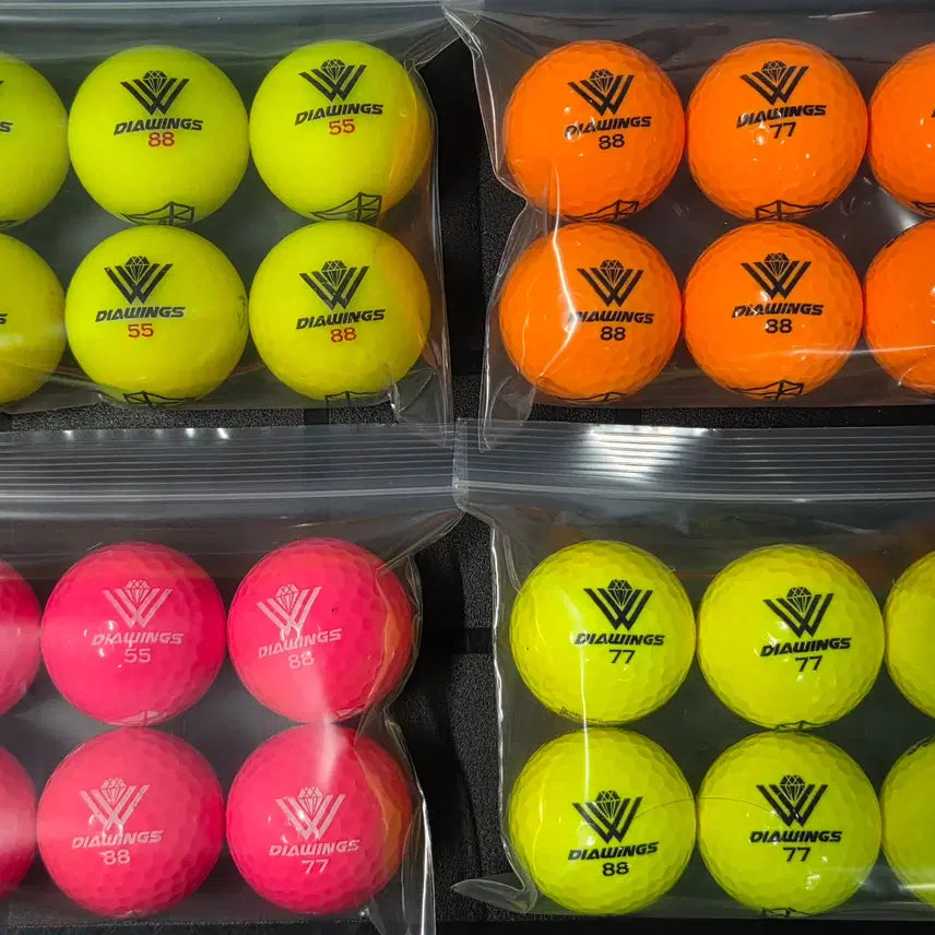 [BUNJANG] Diamond Wings A-Grade High Rebound Long-Distance Colored Used Golf Balls (30-Ball Set) / 다이아윙스 A급 초고반발 비거리 컬러 로스트볼 30구 중고골프공