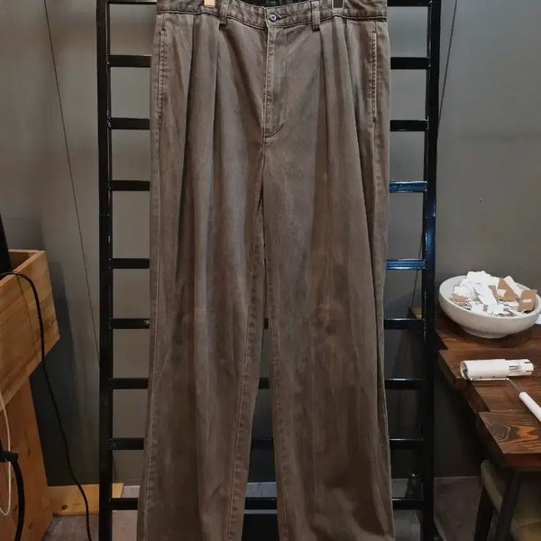[BUNJANG] Polo Ralph Lauren Polo Chino Two-Tuck Wide Pants Khaki Brown / 34 폴로 랄프로렌 폴로치노 투턱 와이드 팬츠 카키브라운 4.5