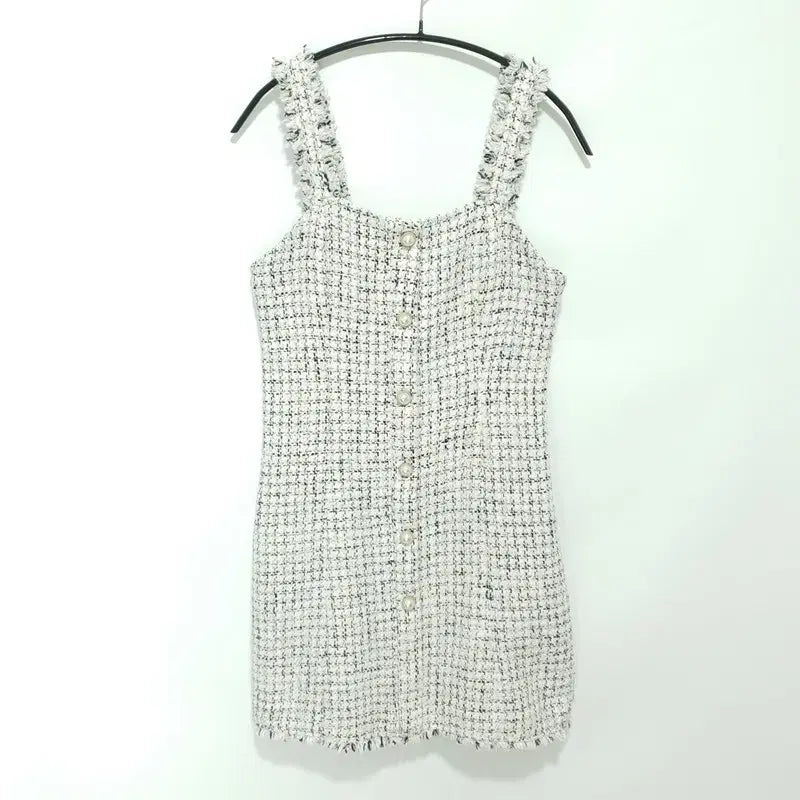 [BUNJANG] MICHAA Pearl Tweed Bustier Dress / 미쏘 진주 트위드 뷔스티에 원피스 M_M2909