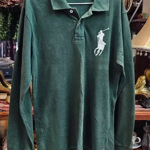 [BUNJANG] Polo Ralph Lauren Long Sleeve Polo Shirt Green / 폴로 랄프로렌 긴팔 카라티 그린