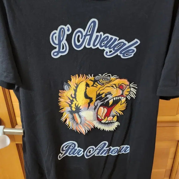 [BUNJANG] Gucci Tiger Embroidery T-Shirt / 백화점 정품 구찌 타이거 자수 티셔츠