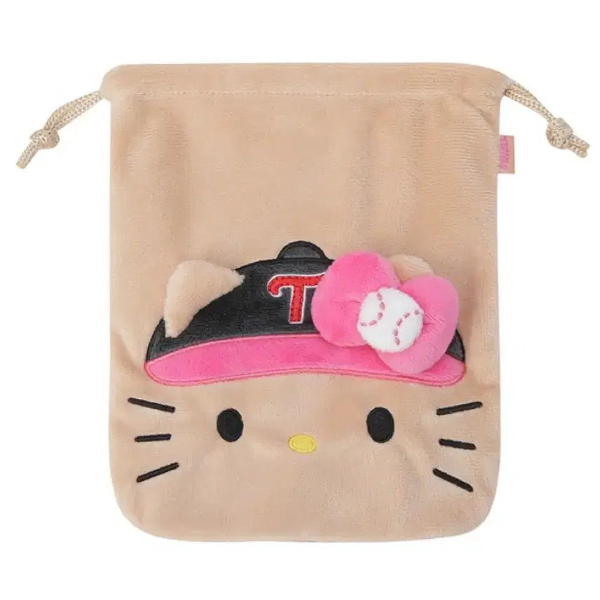 [BUNJANG] LG Twins Tanning Hello Kitty Drawstring Pouch / 엘지 트윈수 태닝 헬로키티 조리개 파우치