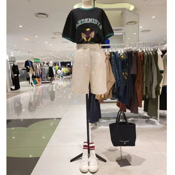 [BUNJANG] Studio Tomboy Women's 22SS Back-Banding Summer Shorts / 스튜디오톰보이) 여성 22ss 뒷밴딩 여름 반바지 - F