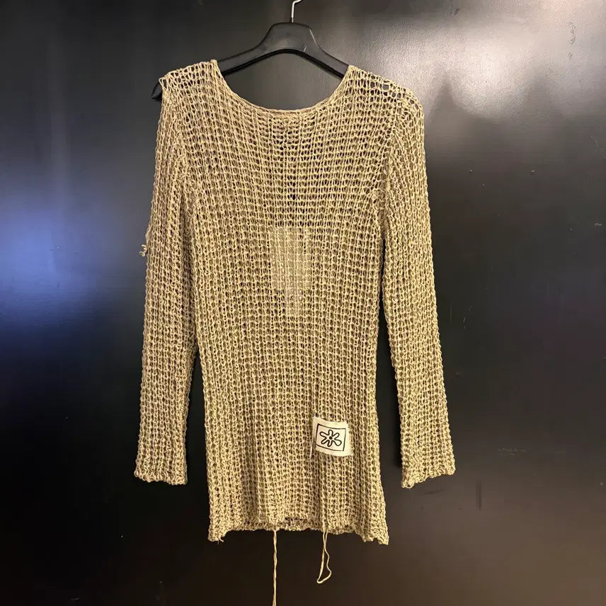 [BUNJANG] TheOpen Product Flower Patch Knit / 더오픈프로덕트 플라워 패치 니트