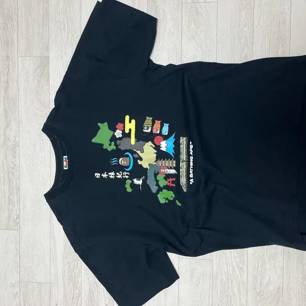 [BUNJANG] BAPE Onsen Printing T-Shirt 2XL / 베이프 온천프링팅 반팔 2xl