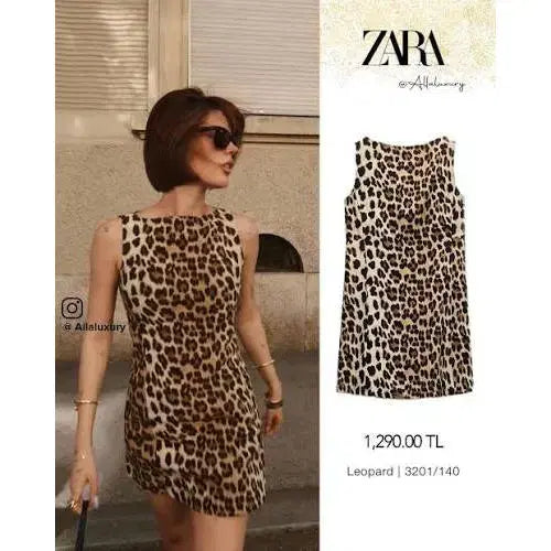 [BUNJANG] Zara 24SS Leopard Sleeveless Dress XS / 자라) 새상품 24ss 레오파드 민소매 원피스 -XS