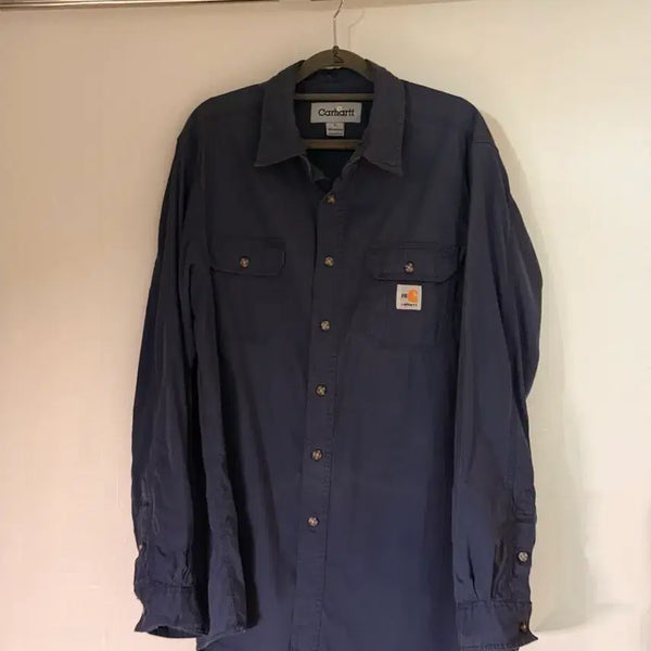 [BUNJANG] Carhartt FR Flame-Resistant Work Shirt Navy L / 칼하트 Carhartt FR 방염 워크셔츠 L (네이비)