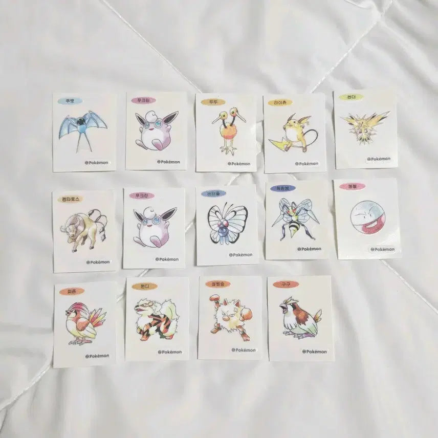 [BUNJANG] Pokemon 30th Anniversary Stickers (14 count) / 포켓몬 30주년 띠부실 14장