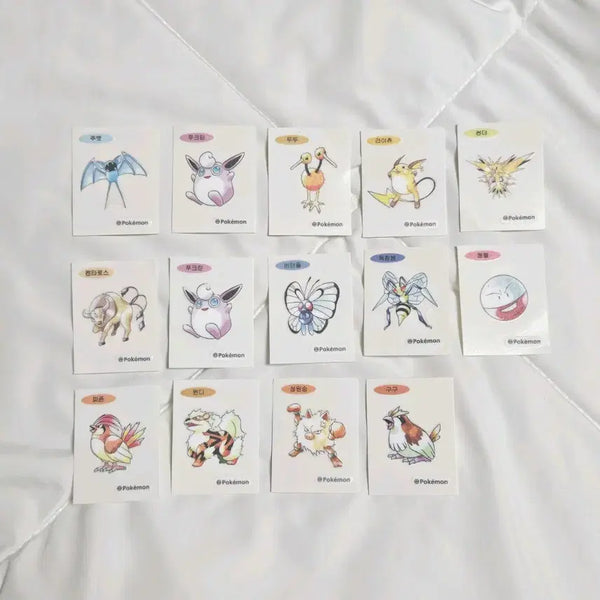 [BUNJANG] Pokemon 30th Anniversary Stickers (14 count) / 포켓몬 30주년 띠부실 14장