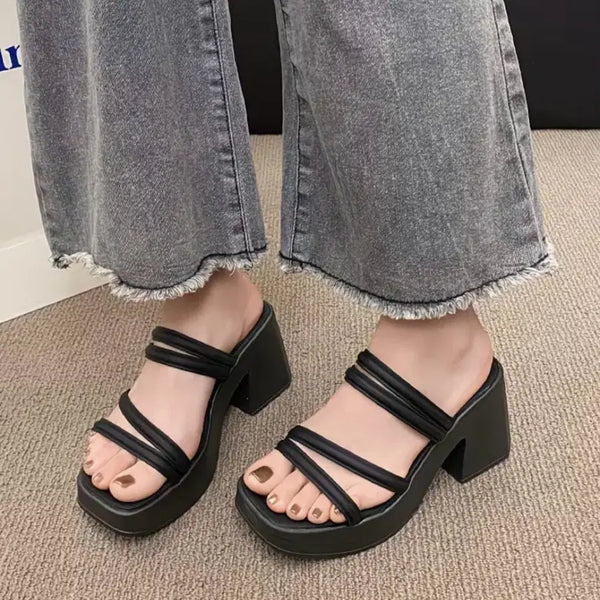 [BUNJANG] Platform Wedge Sandals / 통굽 샌들