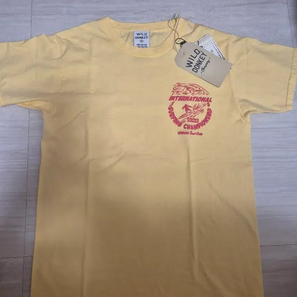 [BUNJANG] Wild Donkey Yellow Short Sleeve T-Shirt / 와일드동키 반팔티