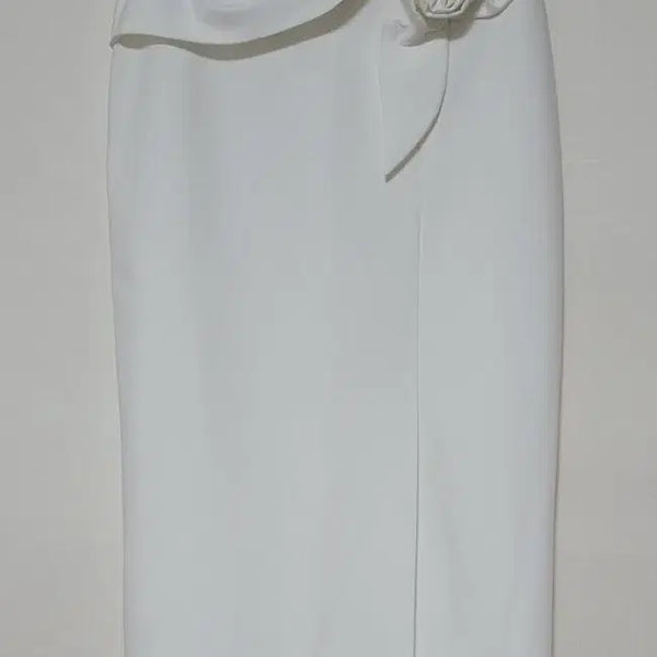 [BUNJANG] White Flower Wrap Skirt / [새상품]화이트 플라워 랩 스커트