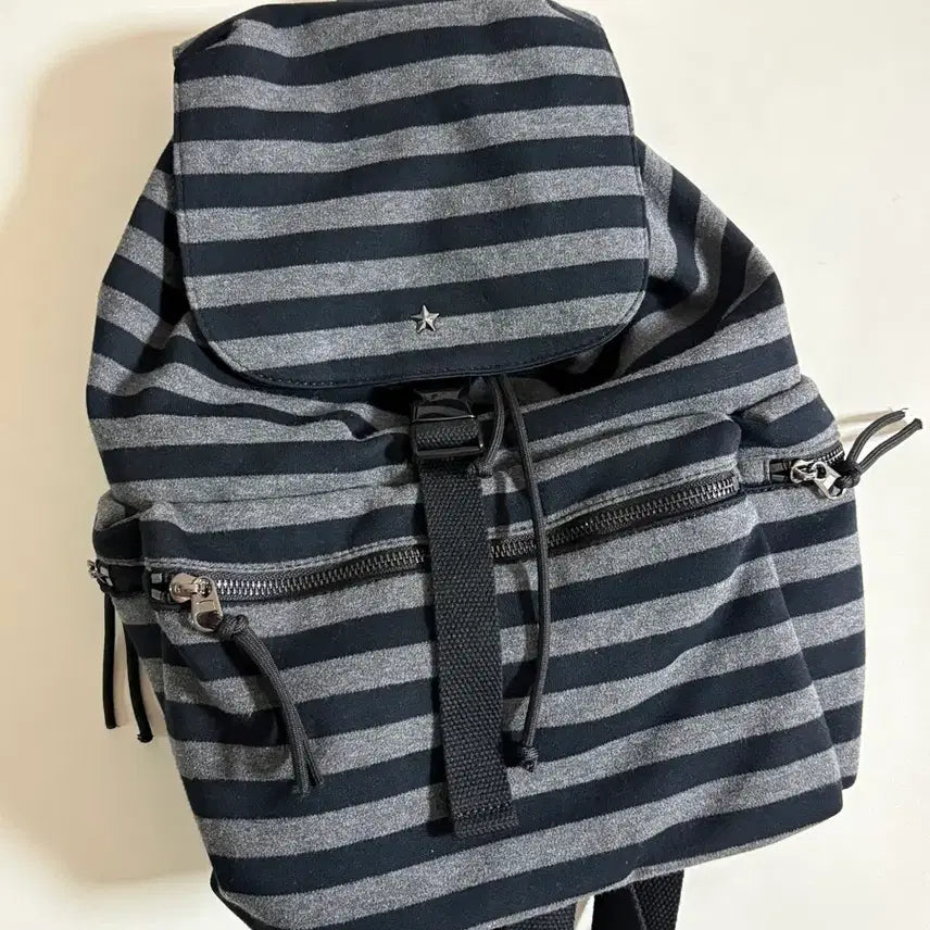 [BUNJANG] Helene Paris Stripe Backpack / 헬레네파리스 가방 스트라이프 백팩