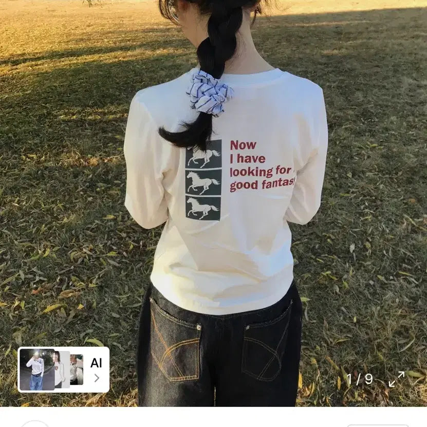 [BUNJANG] Sovi Semi-Crop Long Sleeve T-Shirt / 쏘비 세미크롭 긴팔티 롱슬리브 양도 판매