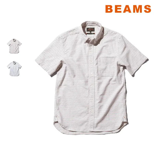 [BUNJANG] Beams Plus Oxford Tattersall Check Button-Down Shirt / 빔즈 플러스 옥스포드 타터솔 체크 버튼다운 셔츠