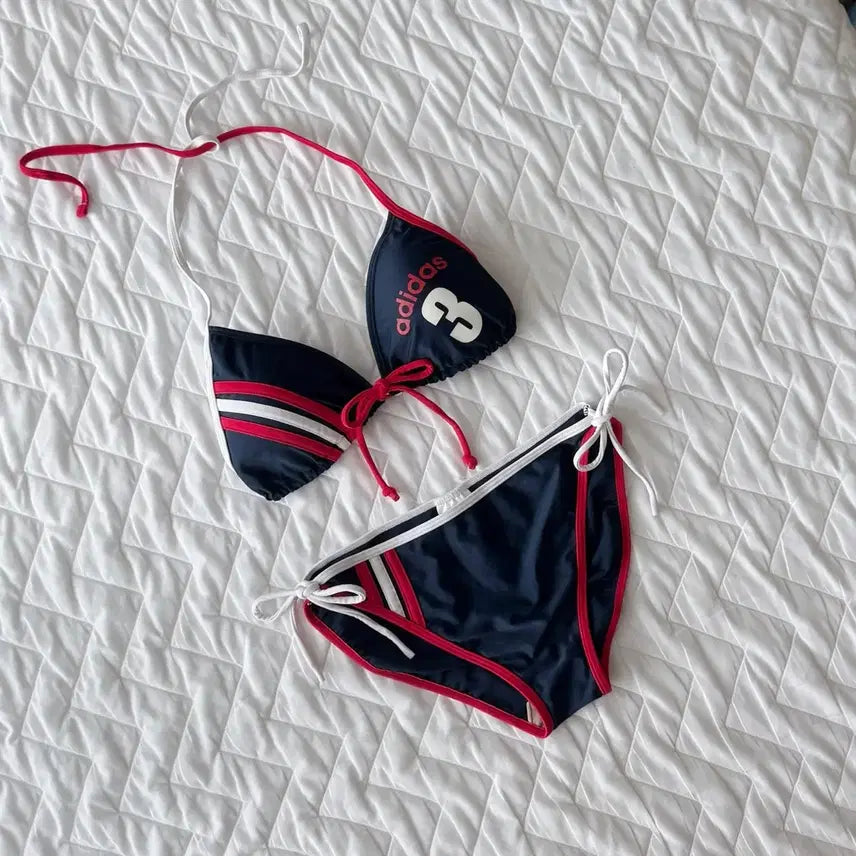 [BUNJANG] Adidas Vintage Bikini Swimwear / 아디다스 비키니 일본 빈티지 수영복 라떼갸루 히메오네 리즈리사