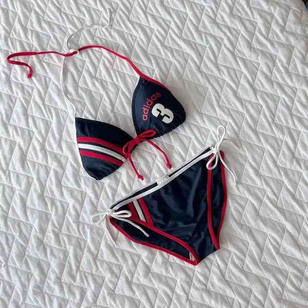 [BUNJANG] Adidas Vintage Bikini Swimwear / 아디다스 비키니 일본 빈티지 수영복 라떼갸루 히메오네 리즈리사