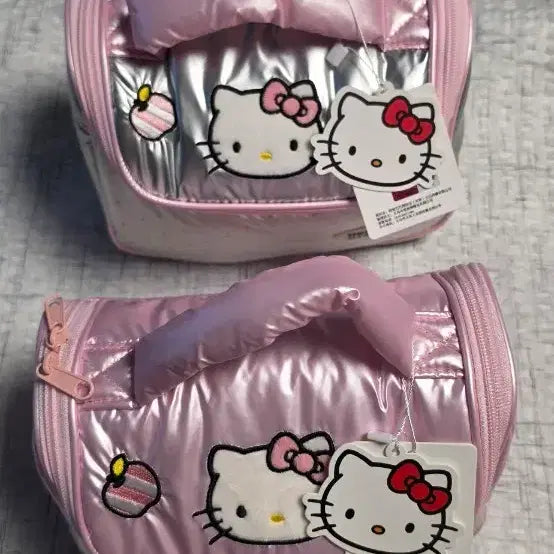 [BUNJANG] Hello Kitty Pouch Pink / Silver (Set of 2) / 헬로키티 파우치  핑크/실버 2종류