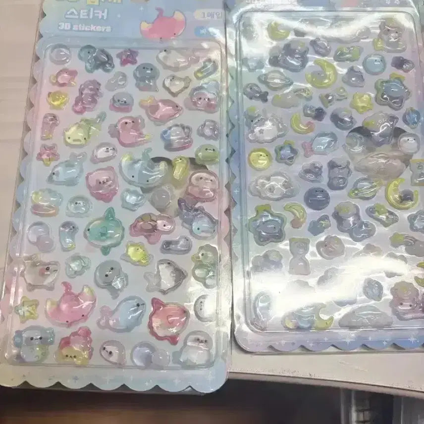 [BUNJANG] 3D Holographic Stickers - Space & Ocean Themes / 신상)3d 입체 봉봉 스티커 우주/ 바다 덕질생활 프룻시리즈