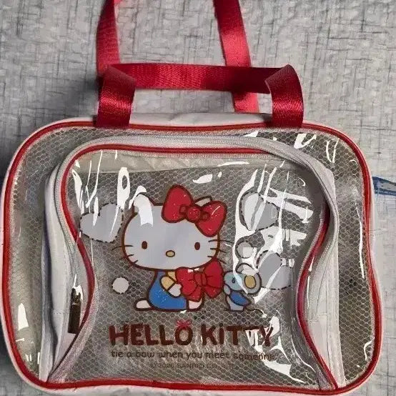 [BUNJANG] Hello Kitty Kuromi Transparent Beach Pouch / 헬로키티, 쿠로미 투명 비치 파우치 2종류