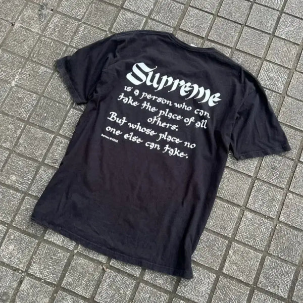 [BUNJANG] Supreme 22ss Person Black T-shirt / 슈프림 22ss 펄슨 블랙 티셔츠