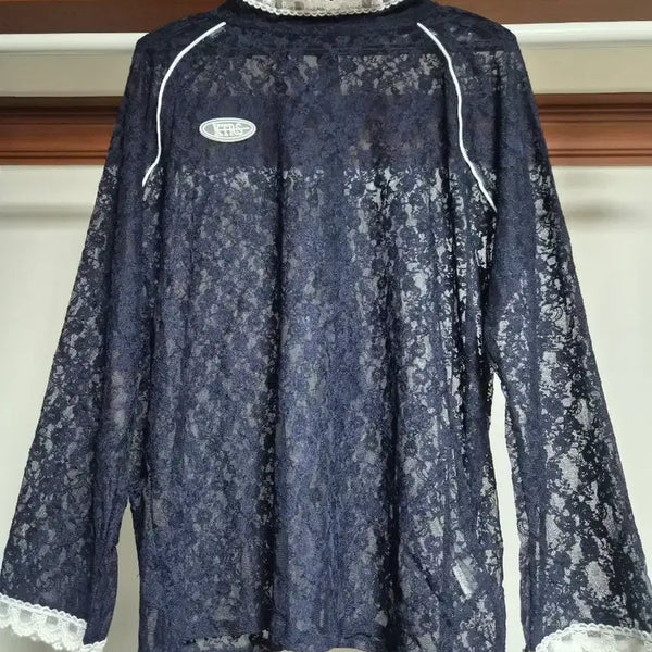 [BUNJANG] KTRS Katharsis Lace Long Sleeve T-Shirt Navy / KTRS 카타르시스 레이스 긴팔 티셔츠 네이비
