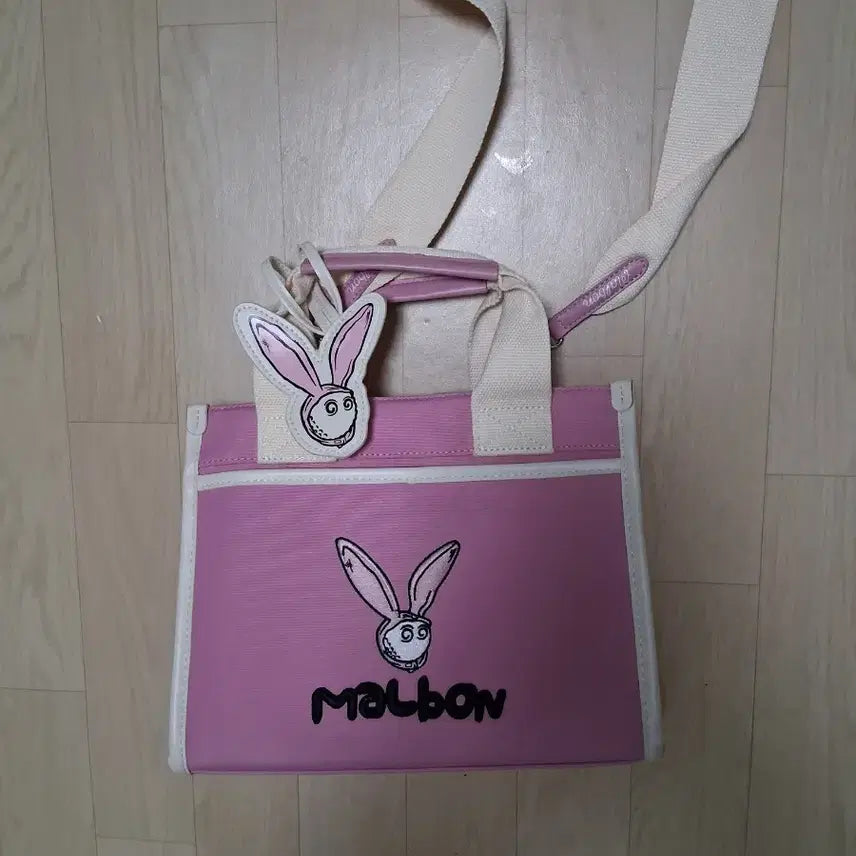 [BUNJANG] Malbon Golf Rabbit Character Tote Bag Pink / 말본 토트백 핑크 토끼 캐릭터