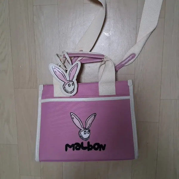 [BUNJANG] Malbon Golf Rabbit Character Tote Bag Pink / 말본 토트백 핑크 토끼 캐릭터