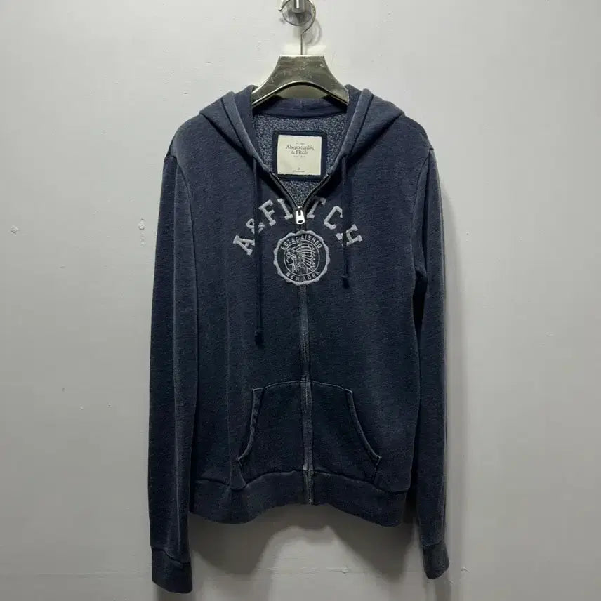 [BUNJANG] Abercrombie & Fitch Navy Hoodie Zip-Up M / 아베크롬비 앤 피치 후드 집업 네이비 M