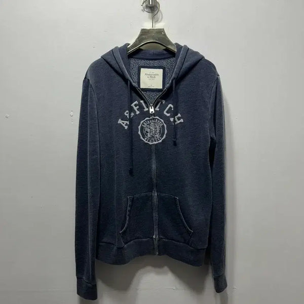 [BUNJANG] Abercrombie & Fitch Navy Hoodie Zip-Up M / 아베크롬비 앤 피치 후드 집업 네이비 M