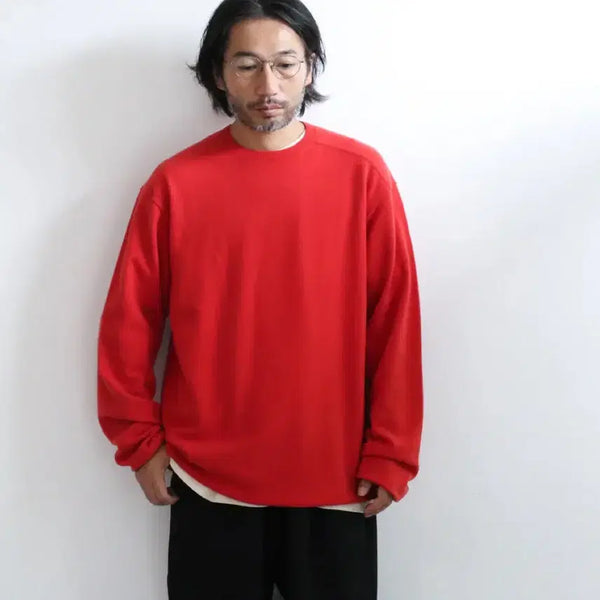 [BUNJANG] Auralee Felted Wool Knit Red / 오라리 펠티드 울 니트 레드