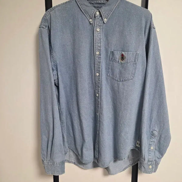 [BUNJANG] Heritagefloss Light Wash Denim Shirt L / 헤리티지플로스 연청 데님 셔츠 L