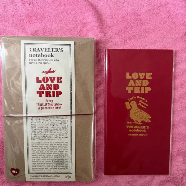 [BUNJANG] Traveler's Notebook Love & Trip (Duck) + Refill (New) / 트래블러스 노트 러브앤트립 (오리) + 리필 (새제품)