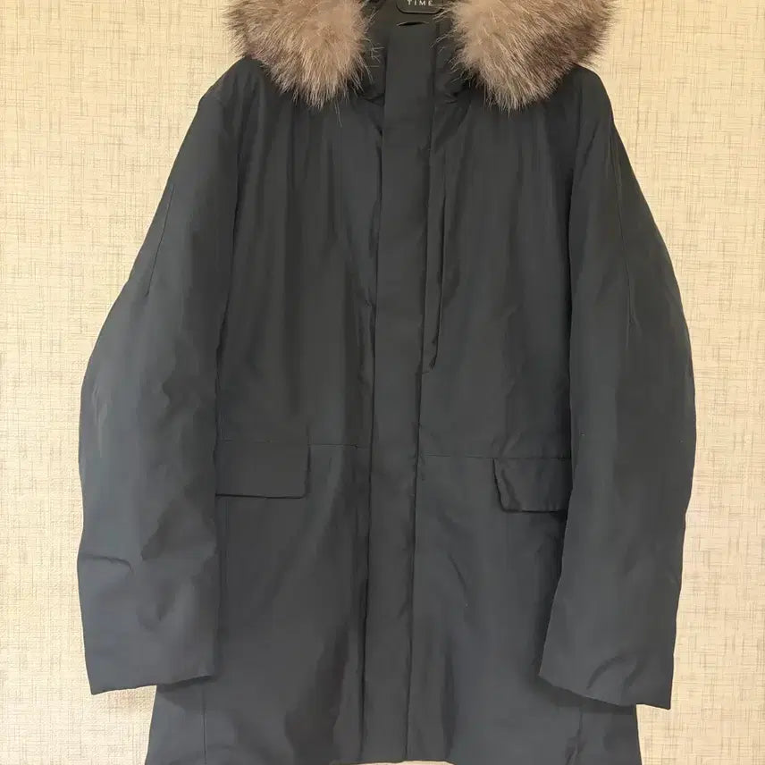 [BUNJANG] Time Homme 18FW Fox Fur Goose Down Padding Black / 타임옴므 18FW 폭스퍼 구스다운 패딩 블랙 110