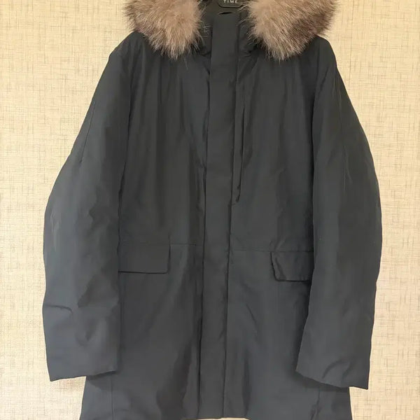 [BUNJANG] Time Homme 18FW Fox Fur Goose Down Padding Black / 타임옴므 18FW 폭스퍼 구스다운 패딩 블랙 110