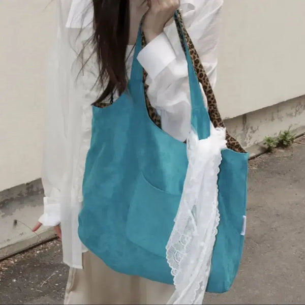 [BUNJANG] Reversible Leopard Tote Bag / 새상품)민트 레오파드 리버시블 토트백