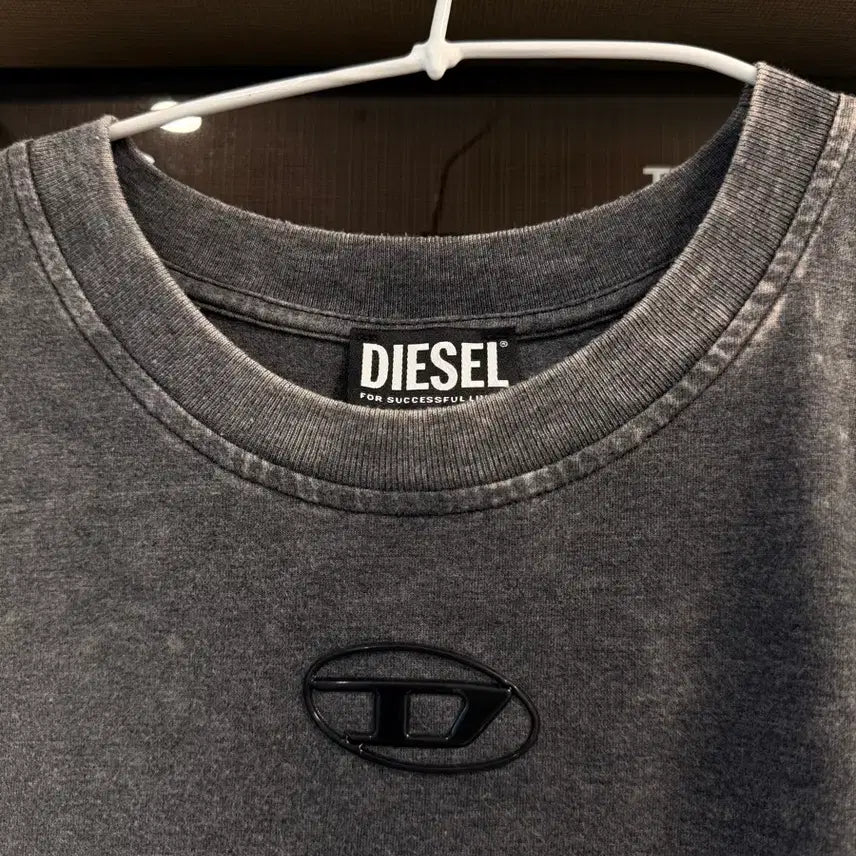 [BUNJANG] Diesel Overdyed T-Shirt Grey / 디젤 오버다이드 반팔 티셔츠 그레이