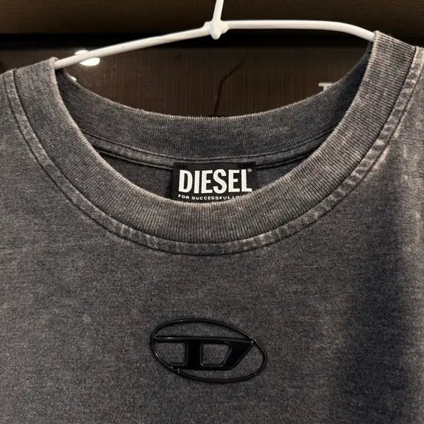[BUNJANG] Diesel Overdyed T-Shirt Grey / 디젤 오버다이드 반팔 티셔츠 그레이