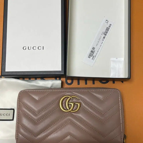 [BUNJANG] Gucci Marmont Matelassé Zip Around Wallet / 구찌 마몽 마틀라세 지퍼 반지갑