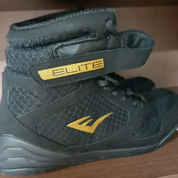 [BUNJANG] Everlast Wrestling Boxing Shoes Black Gold Logo Size 280 / 에버라스트 레슬링화 복싱화 280