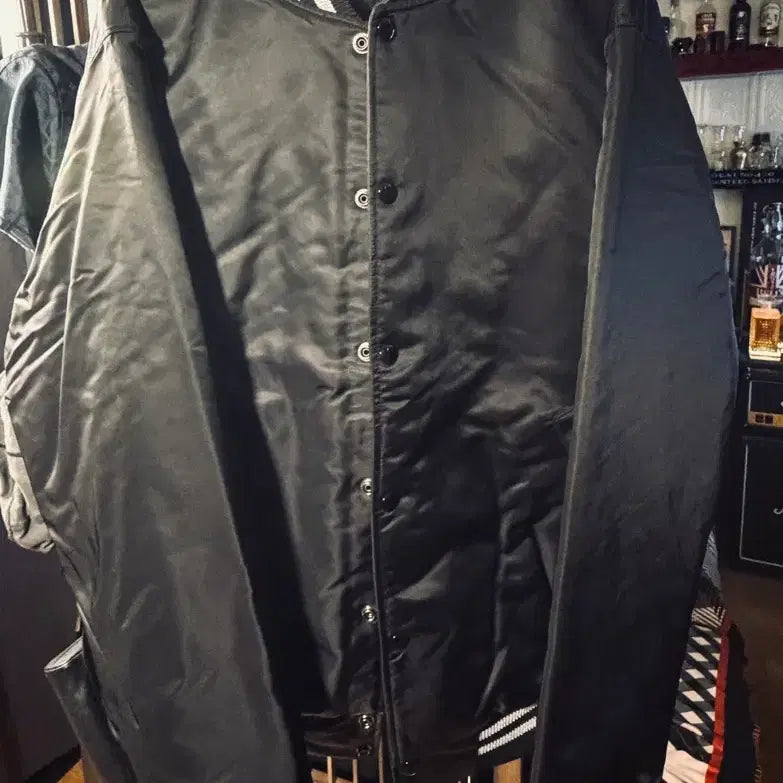 [BUNJANG] Stüssy Dice Satin Varsity Jacket Black XL / 스투시 다이스 사틴 바시티 자켓 블랙 XL