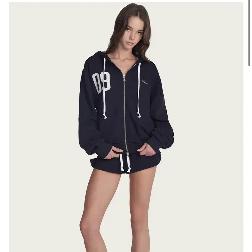 [BUNJANG] Clishare Hoodie Zip-up Navy / 클리시어 후드집업 네이비