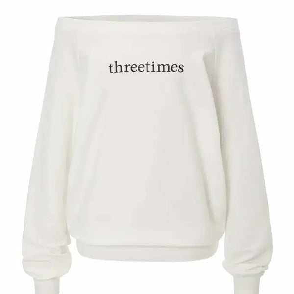 [BUNJANG] 3Times Basic Logo Off-Top White M / 쓰리타임즈 베이직 로고 오프탑 화이트m