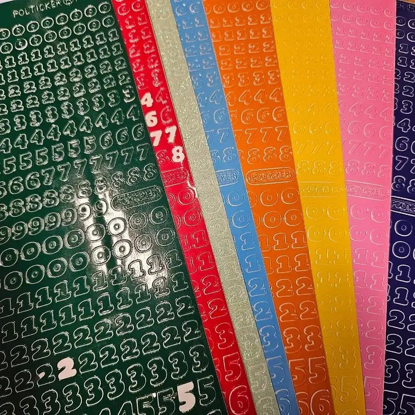 [BUNJANG] Used and New Number Stickers Bundle Set / 다꾸 숫자스티커(쓰던거+새거)일괄판매