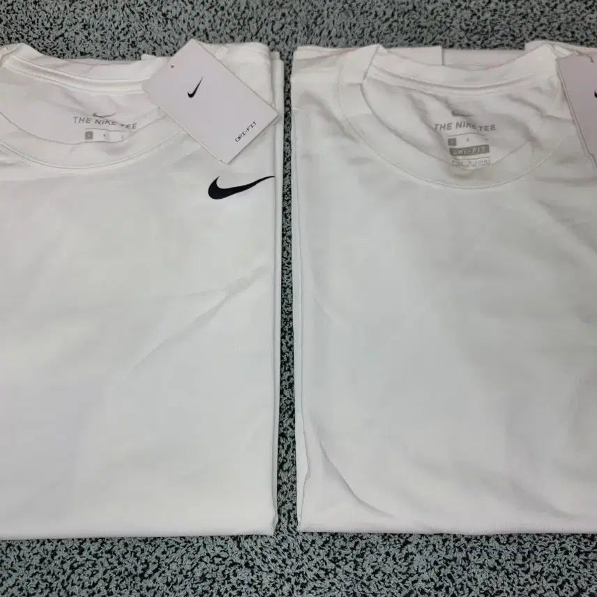 [BUNJANG] Nike Dri-FIT Short Sleeve T-Shirt 2-Piece Set - White / 나이키 드라이핏 반팔 티셔츠 2개 세트 화이트 새제품