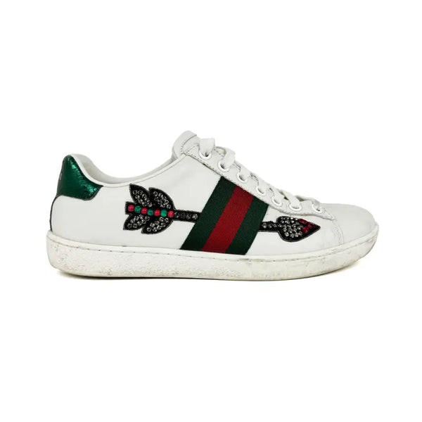 [BUNJANG] Gucci Ace Crystal Arrow Women's Sneakers Size 35 / [35]구찌 에이스 크리스탈 애로우 여성 스니커즈