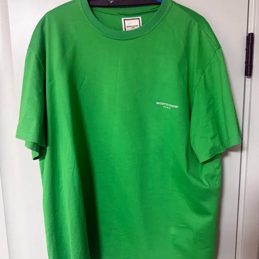[BUNJANG] Wooyoungmi Short-Sleeve Flower T-Shirt Green / WOOYOUNGMI 반팔 플라워 티셔츠 그린