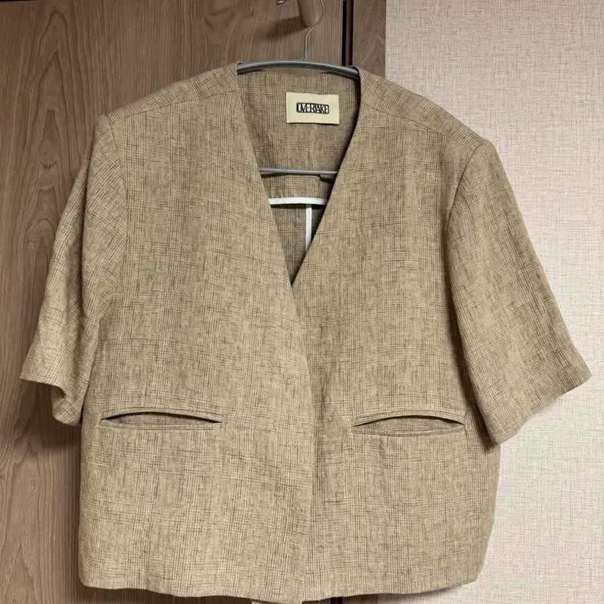 [BUNJANG] Overtake Short Sleeve Linen Jacket / 오버테이크 반팔 린넨 자켓 새상품